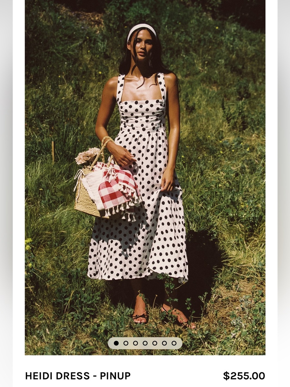 Skatie White Polka Dot Midi Dress